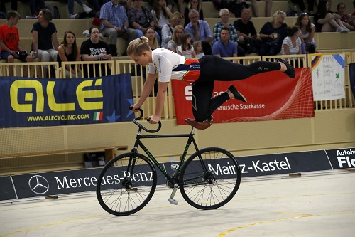 Tamaris Franke Fontinha d�cima no Europeu de ciclismo art�stico