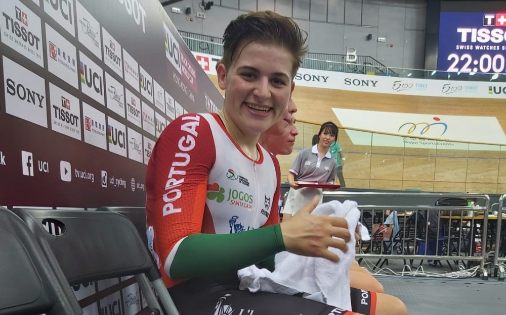 Maria Martins segunda classificada no concurso olímpico de omnium