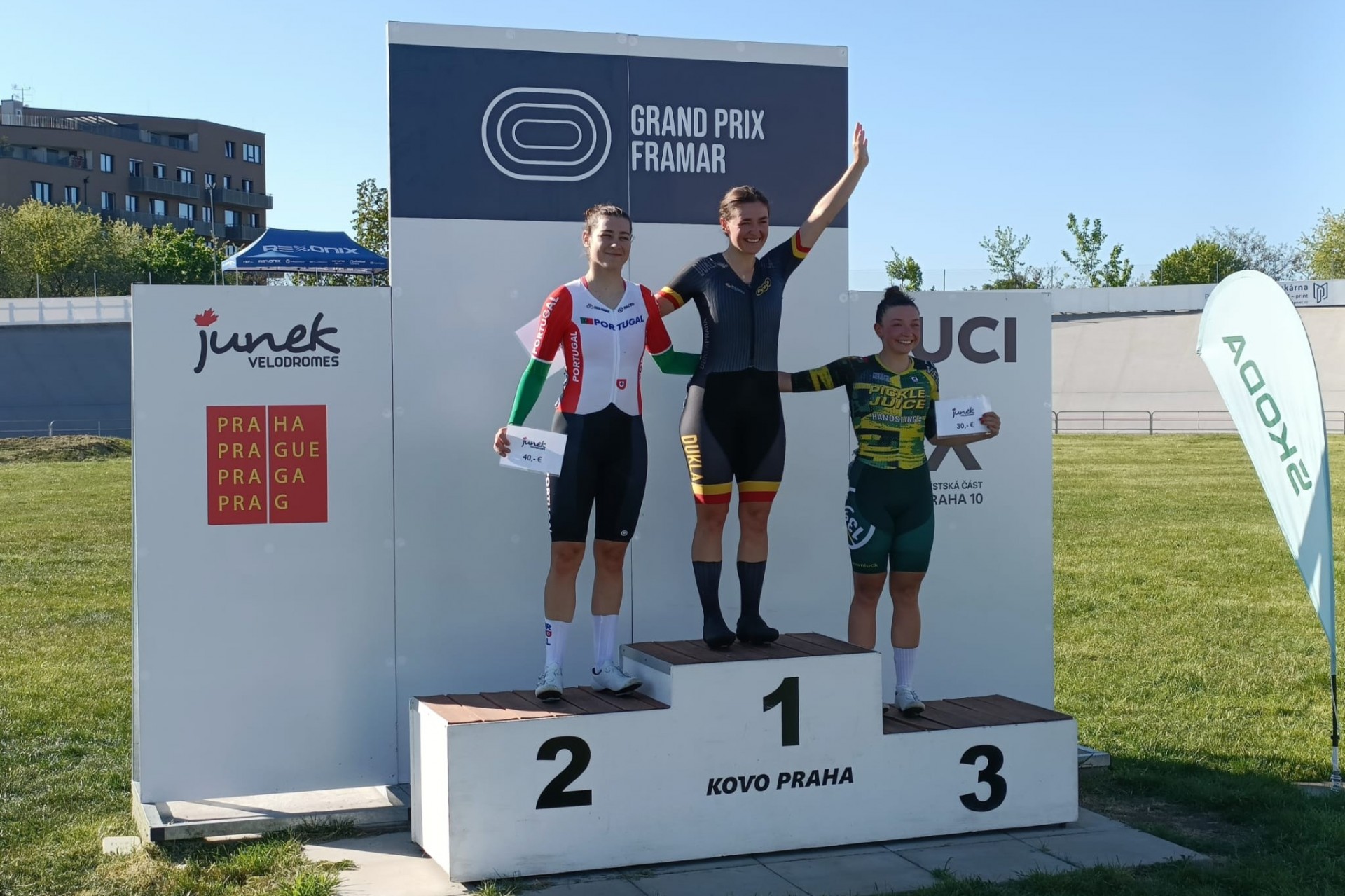 Daniela Campos � a segunda classificada em Omnium no GP Junek Velodromes na Rep�blica Checa