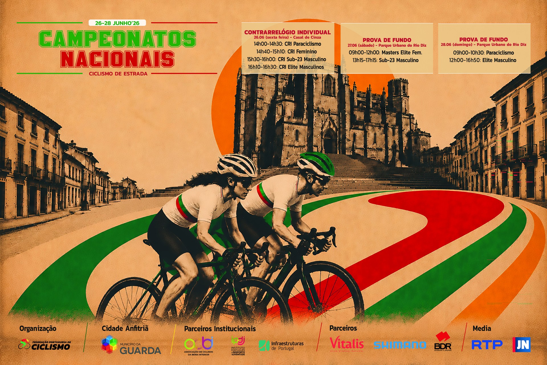Guarda recebe os Campeonatos Nacionais de Ciclismo de Estrada 2026