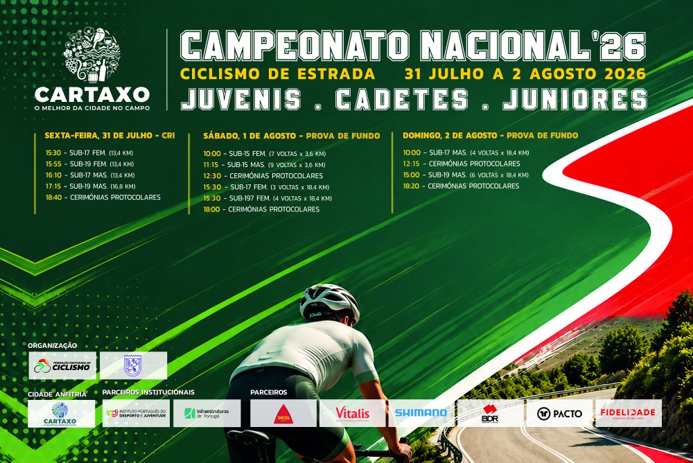 Cartaxo recebe os Campeonatos Nacionais da Juventude