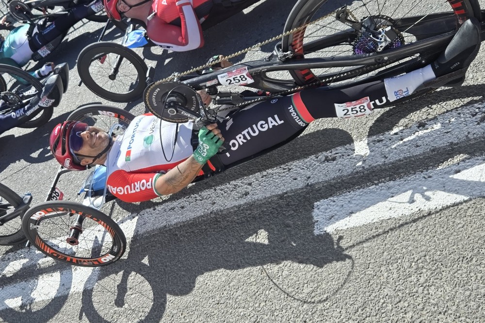 Fl�vio Pacheco � o 10.� classificado na prova de fundo da Ta�a do Mundo de Paraciclismo